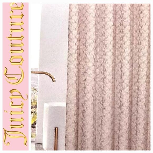 Juicy Couture Home Jacquard Glitter Shower Curtain - Picture 1 of 3